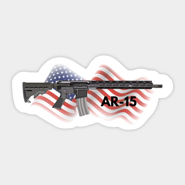 AR-15 Semi-automatic Rifle Sticker by NorseTech